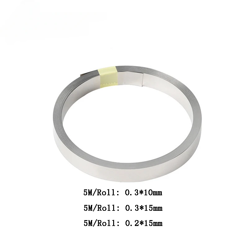 5m 10/15mm X 0.3mm Nickel Plated Strip Tape For Li 18650 Battery Spot Welding Compatible For Spot Machine