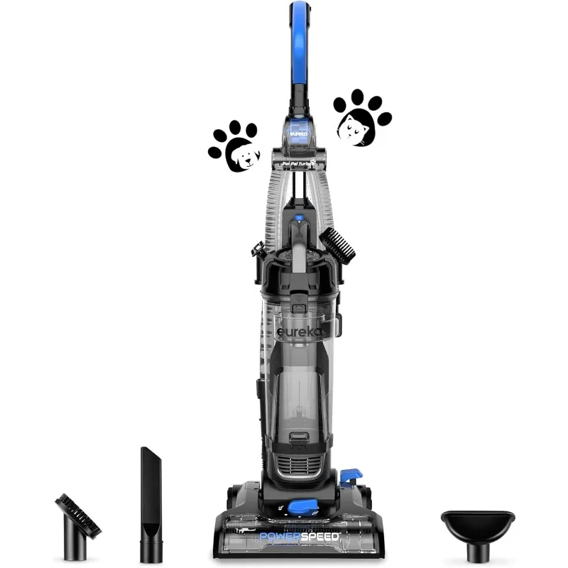 Eureka PowerSpeed Bagless Upright Vacuum Cleaner, Pet Turbo, Black