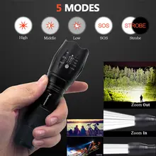 Rechargeable LED flashlight zoom 18650 or AAA #5
