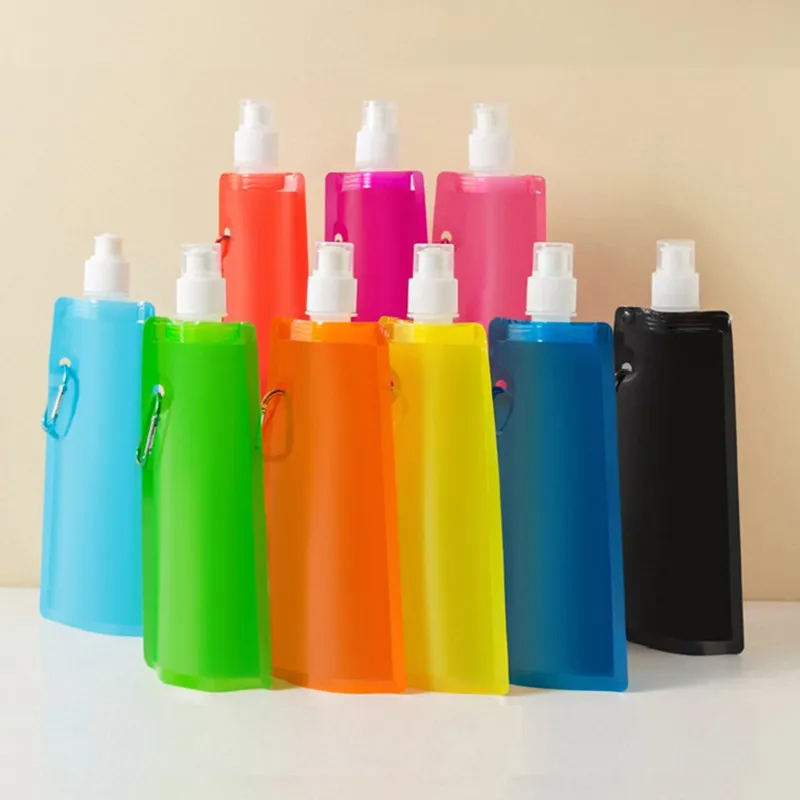 1PCS 350ML~500ML Stand Up Plastic Foldable Spout Bags Water Coffee Milk Beer Juice Mountain-climbing Riding Portable Pouches