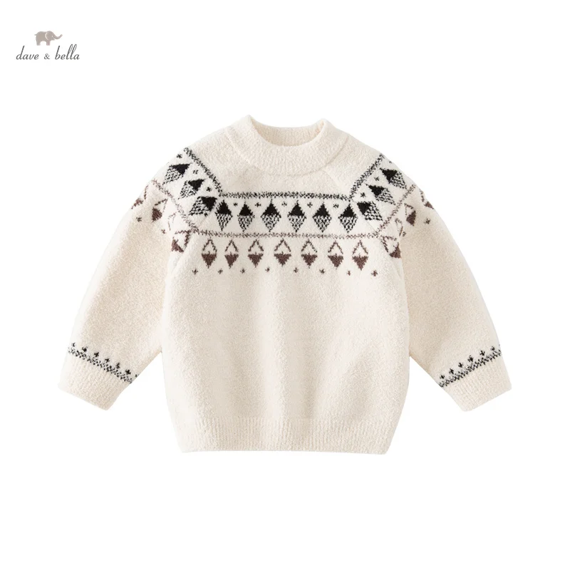 

Dave Bella 2023 New Autumn Winter Boys Baby Children Top Knitted Sweater Pullover Fashion Casual Gentle Sport Outdoor DB4237236