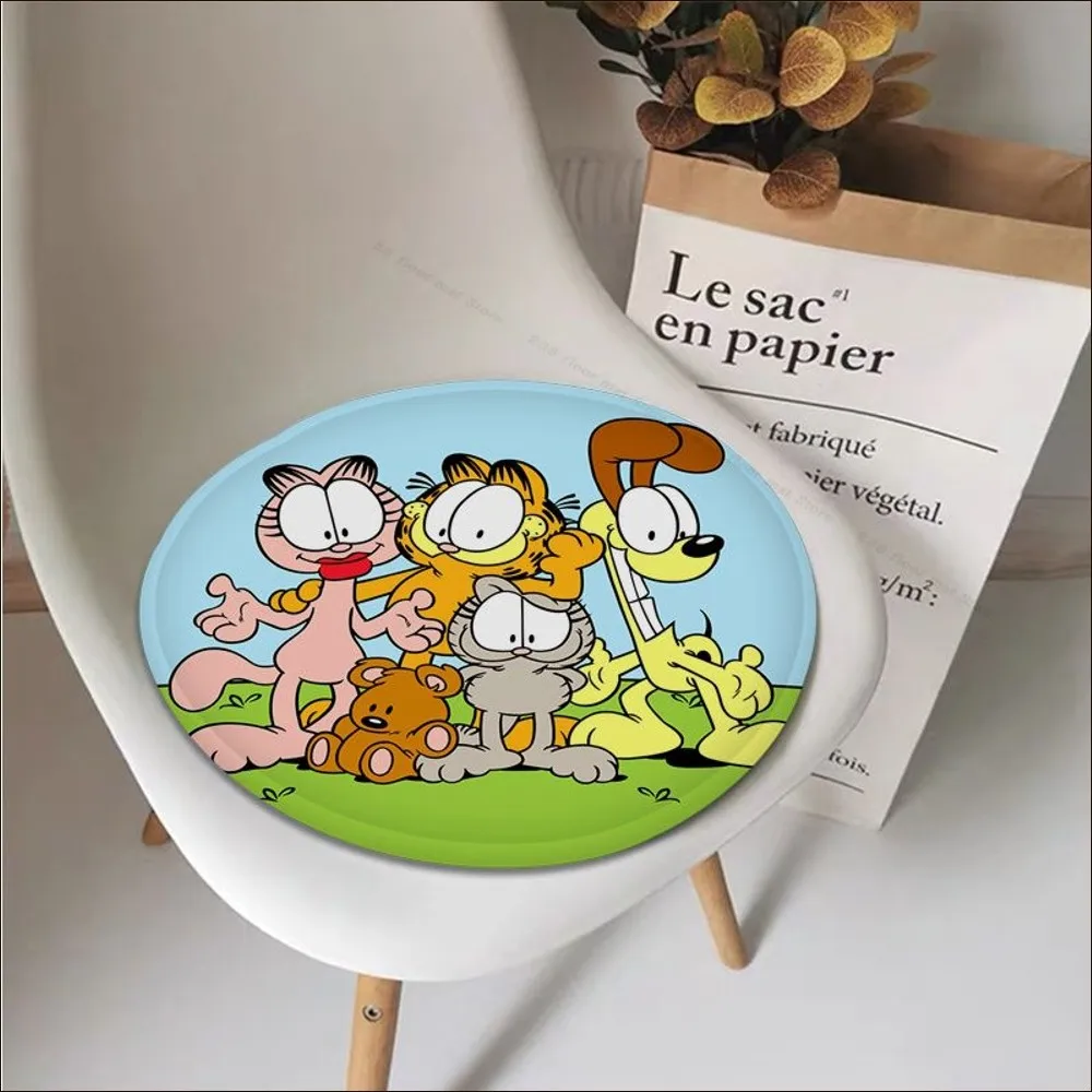 Cartoon G-Garfield Cushion Mat European Stool Pad Patio Home Kitchen Office Chair Seat Cushion Pads Sofa Seat 40x40cm Chair Mat