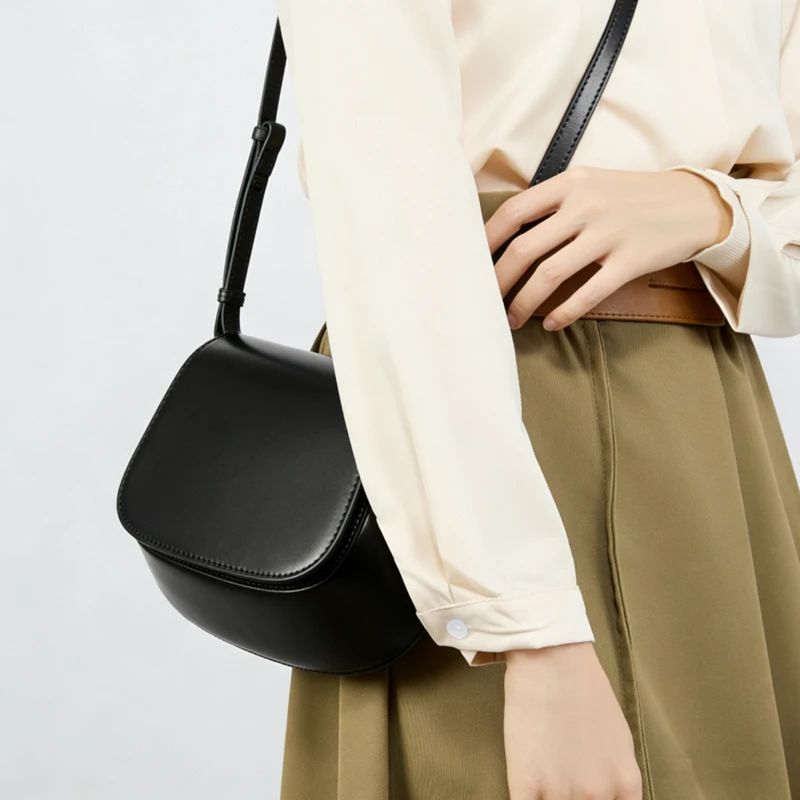 

Маленькие сумки через плечо BURMINSA из воловьей кожи для женщин, простые повседневные женские сумки на плечо, сумки для ежедневных поездок и путешествий