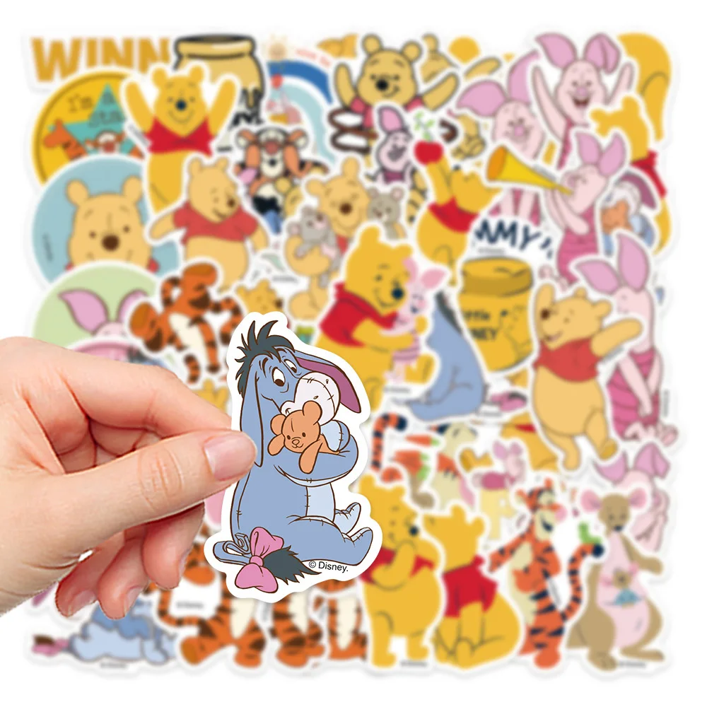 10/30/50pcs Disney Cartoon Winnie The Pooh Stickers for Kids Cute Graffiti Luggage Laptop Waterproof Decoration Sticker Toy Gift