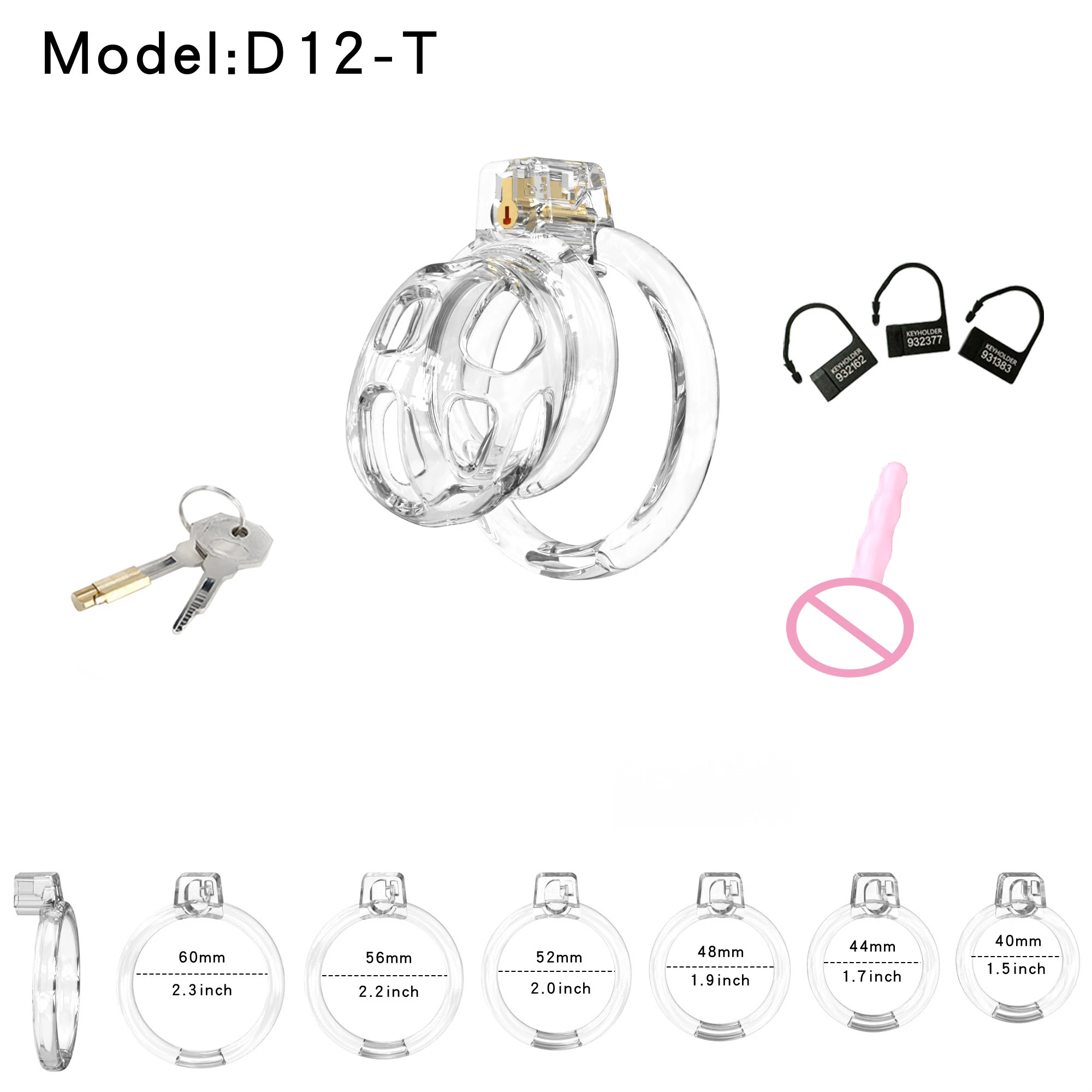 2025 Men's Cobra Chastity Cage Penis Restraint Control Chastity Lock with 6 Size Cock Ring Adult Erotica Gay Sex Toys 남성 성인용품