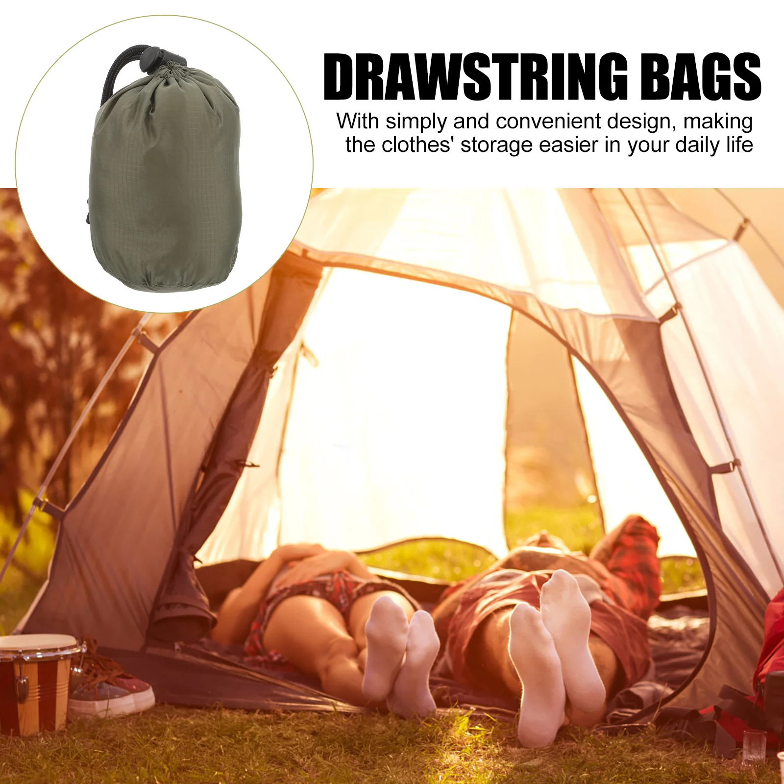 2 Pcs Trash Bag Outdoor Camping Sleeping Storage Travel Traveling Backpack Large Duffle Nylon Vacuum Sealer Bags