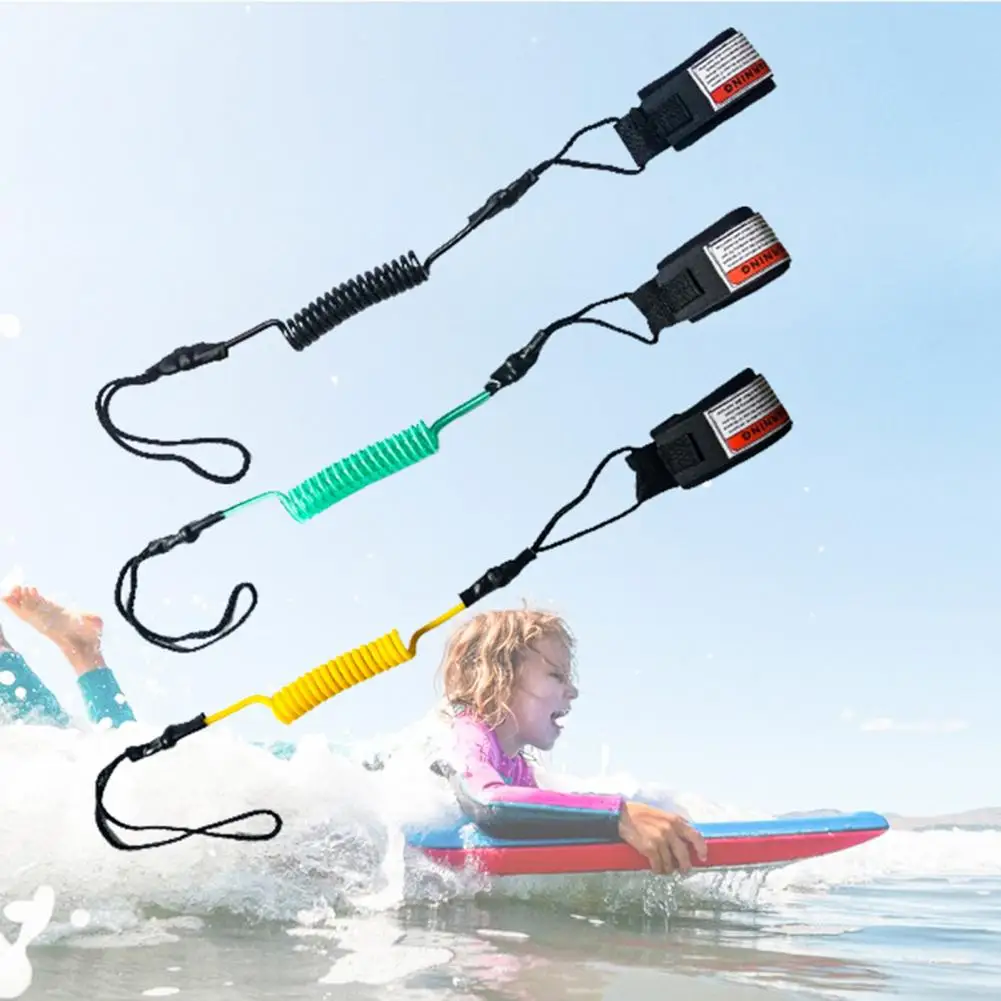 130cm TPU Surfboard Leash Adjustable Coiled SUP Spring Wrist Strap Stand-Up Paddle Board Leg Rope Shortboard Longboard Leash