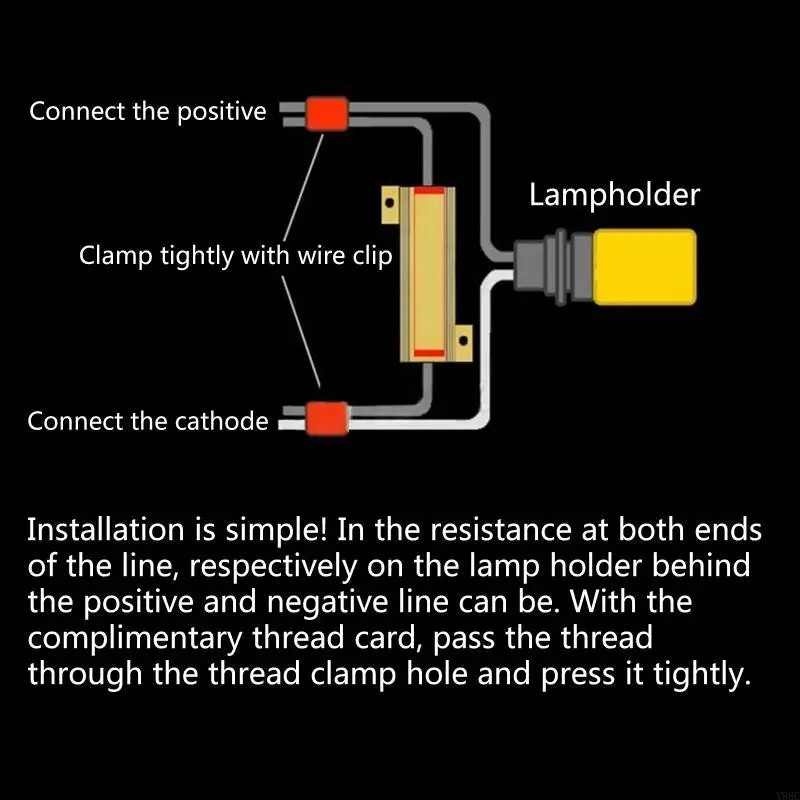 

2PCS 50W 6OM 6RJ Светодиодные резисторы для светодиодных нагрузков для светодиодных боковых маркеров фиксируют гиперфлаш для