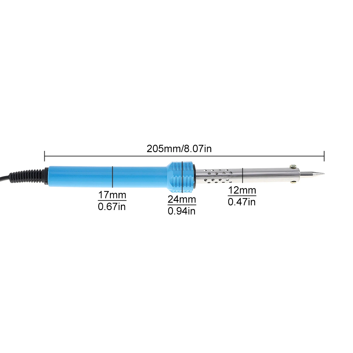 Pena elétrica do ferro de solda para o trabalho da eletrônica, aço inoxidável, aquecimento externo, 30W, 60W, 110V, 220V