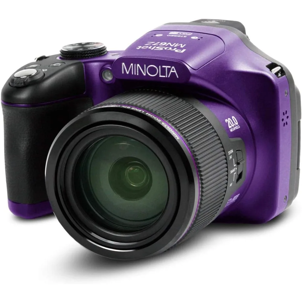 

Shot 20 Mega Pixel HD Digital Camera with 67x Optical Zoom, Full 1080p HD Video & 16GB SD Card (Purple)