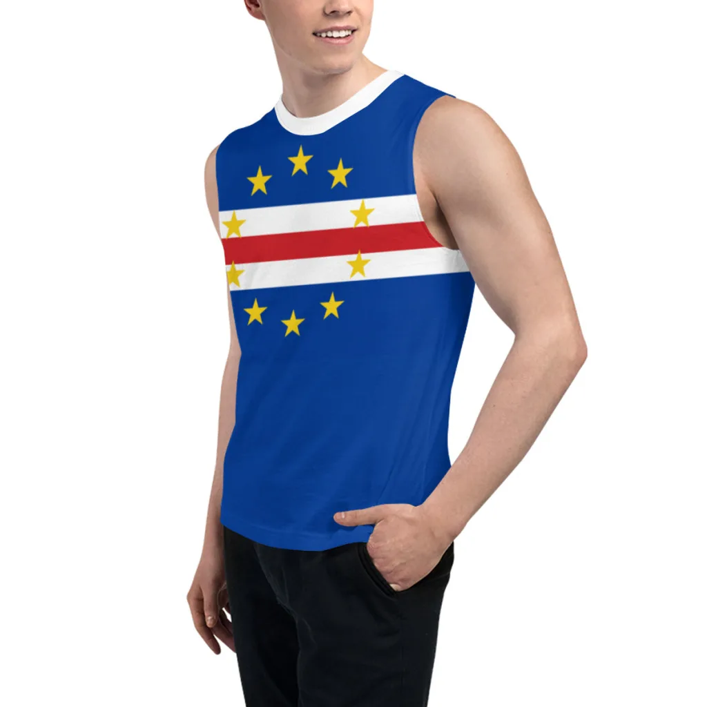 Sleeveless T-shirt Cape Verde Flag 3D Men's Boys Tshirt Gyms Tank Tops Fitness Joggers Basketball Training Vest