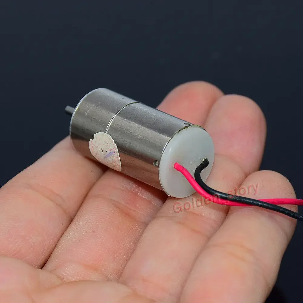 Mini 16mm Metal Gear Coreless Motor DC 3V 3.7V 5V 80RPM Slow Speed Micro Large Torque Mute Motor D-shaft DIY Robot Car