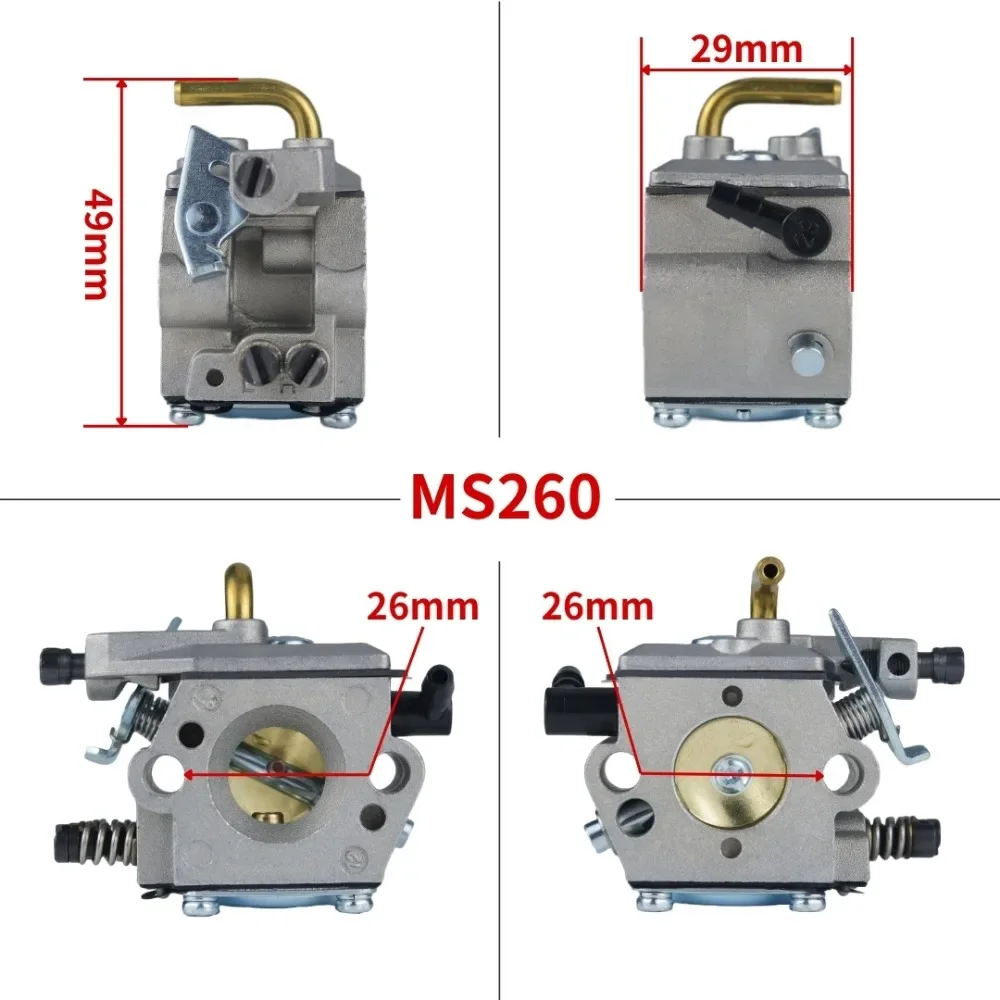 FitBest Carburetor Stihl 024 026 MS240 MS260 Tillotson HU-136A HS-136A Replace for Walbro WT-194 Chainsaws for Stihl 11211200611