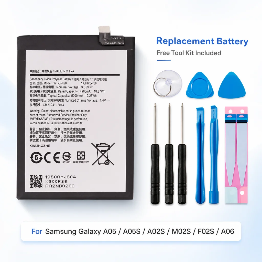 Replacement Battery For Samsung Galaxy A05 A05S A02S M02S (M025) F02S A06 HQ-7160SS WT-S-N28 SLC-51 Mobile Phone Battery