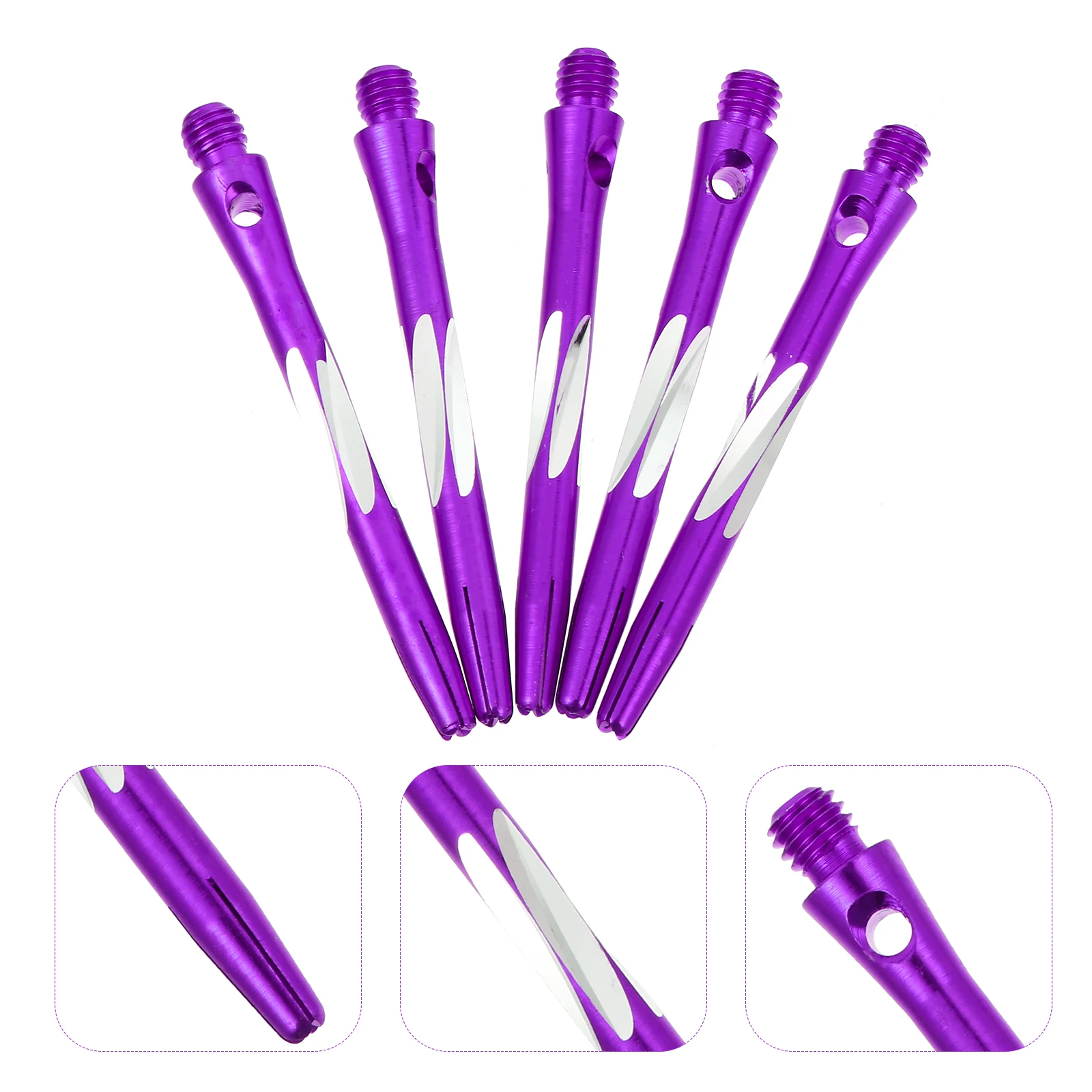 

5pcs Purple Dart Shaft Accessories Aluminum Alloy 2BA Thread Standard Supplies Gaming Flight Path Optimization Toy