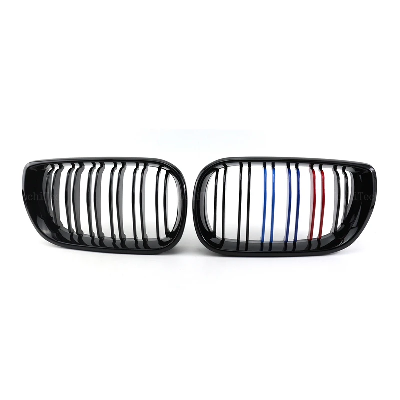 Calandre noire brillante à Double lamelles pour E46 coupé Cabrio 325Ci 330Ci LCI 2 portes 03-06, 2 pièces, accessoires