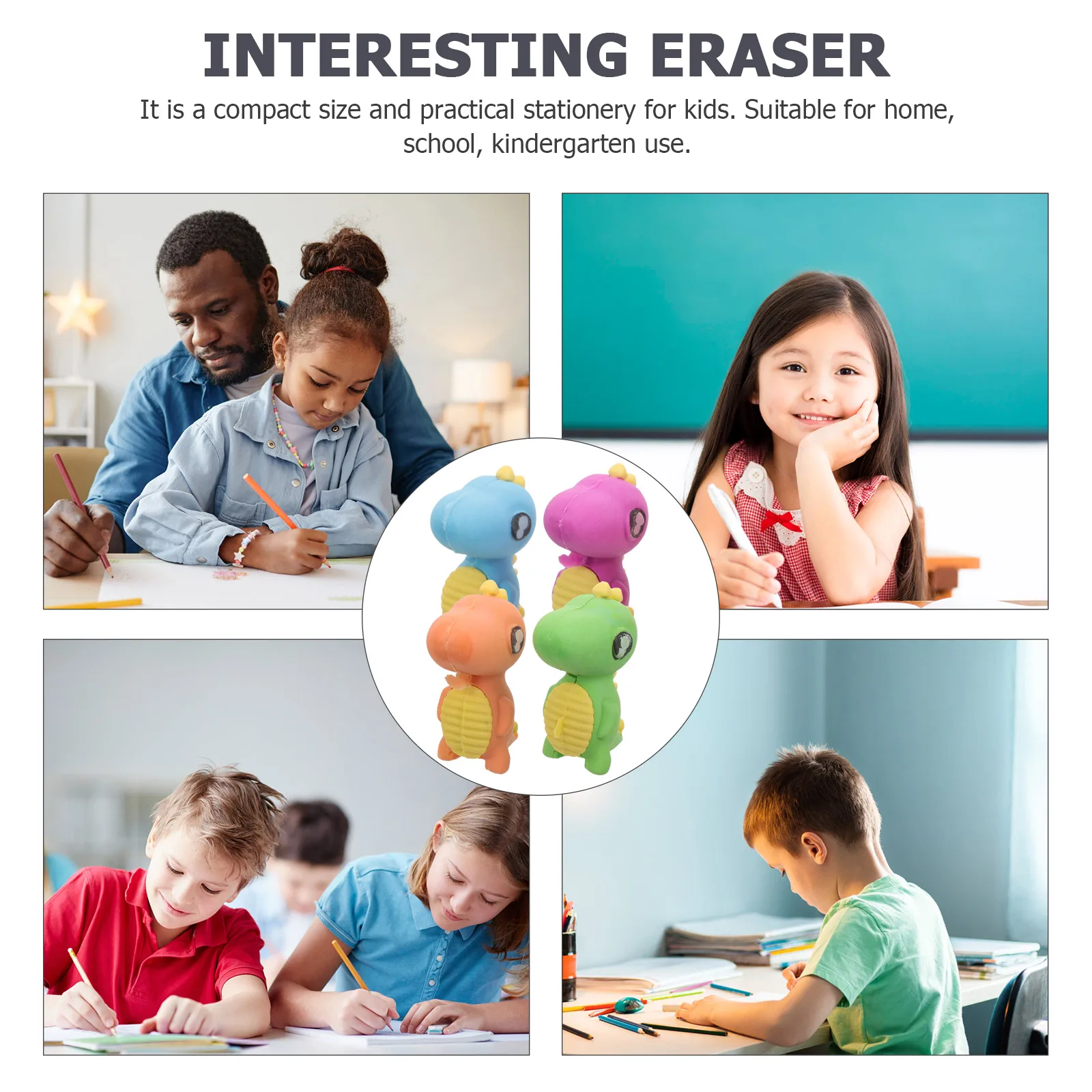 

15 Pcs Animal Eraser for Kids Erasers Cute Prize Cartoon Detachable Tpr Colorful Student