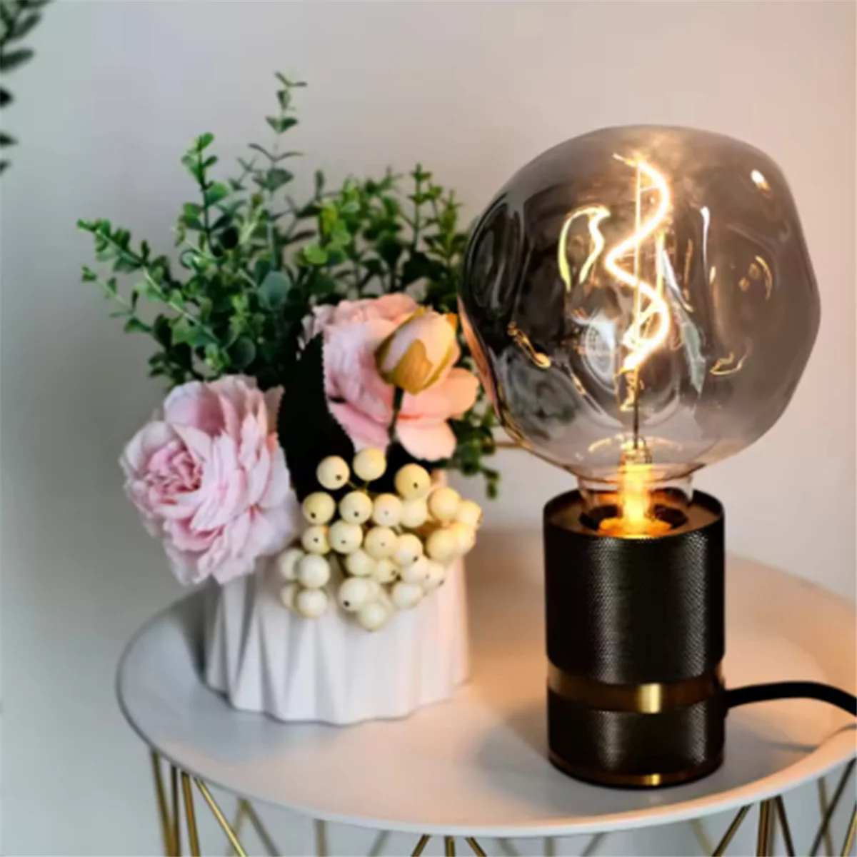 

ELV-trE27 Vintage Led Bulb 4W 110v Dimmable Special Shaped Big Stone Bulb Festival Events Decorative Bulb