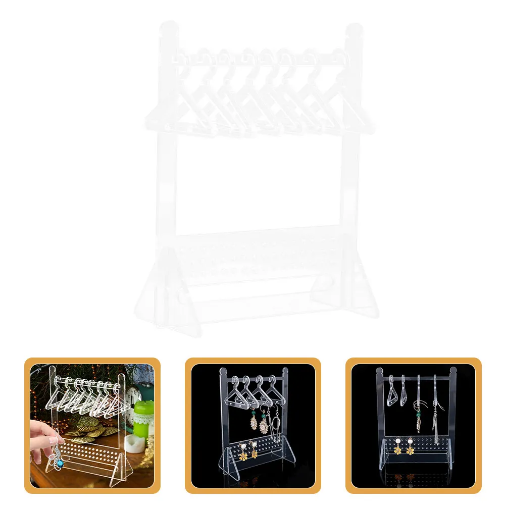 

Акриловая подставка для украшений: настольный декоративный органайзер для серег, ожерелий, браслетов, подвесок, для дома, туалетного столика, книжной полки