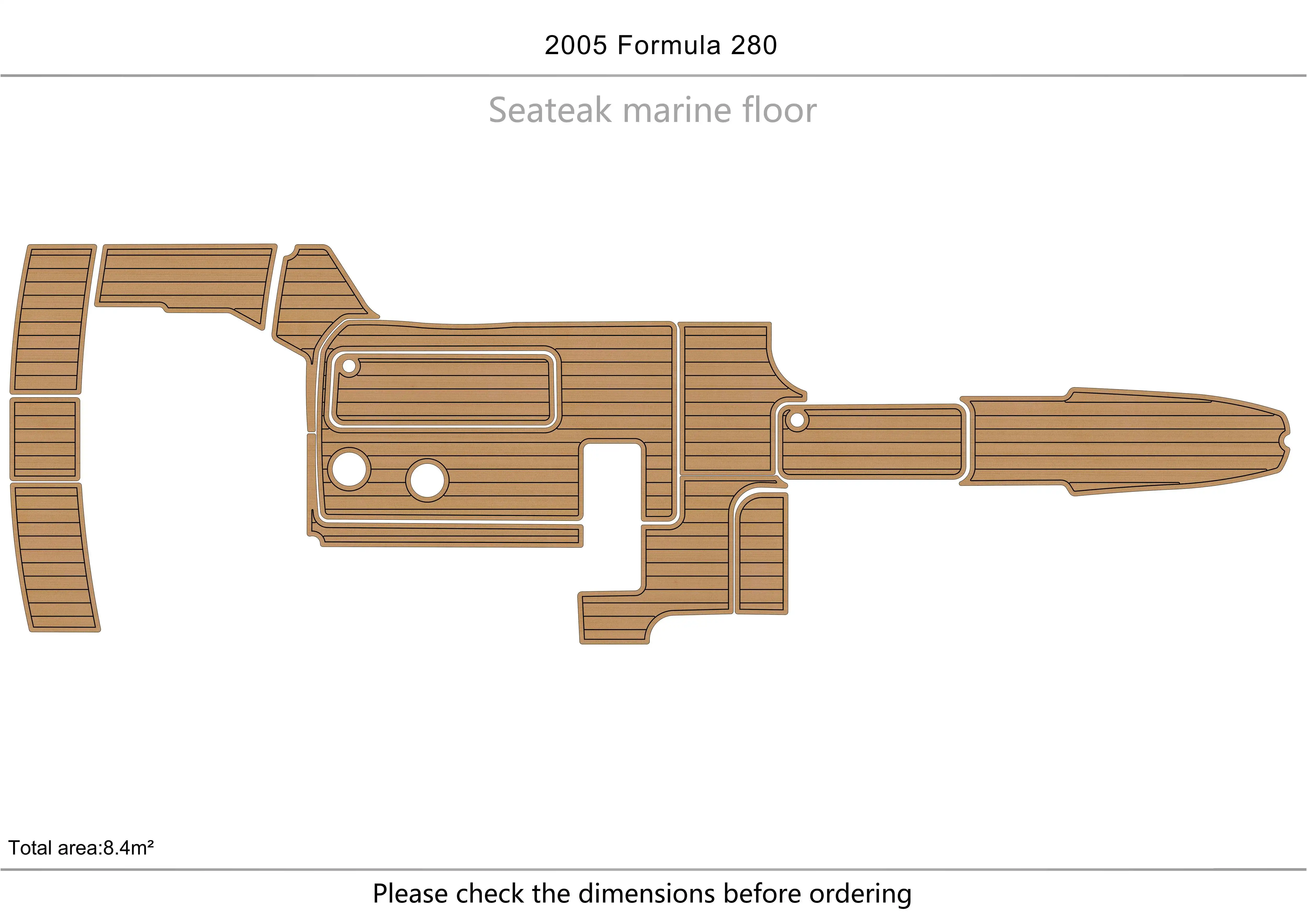 

2005 Formula 280 Cockpit Swimming platform1/4" 6mm EVA fAUX carpet Water Ski Yacht Fishing Boat Non-slip mat floor