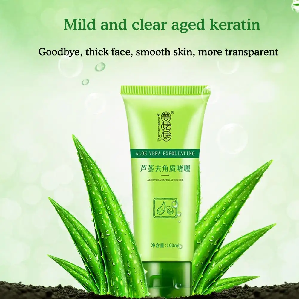 Peeling Aloe Vera Gel Tiefen reinigung Peeling Gesichts Peeling Schlamm reiben Körper Körper Gesicht sanfte Peeling Peeling Exfolia q7m0