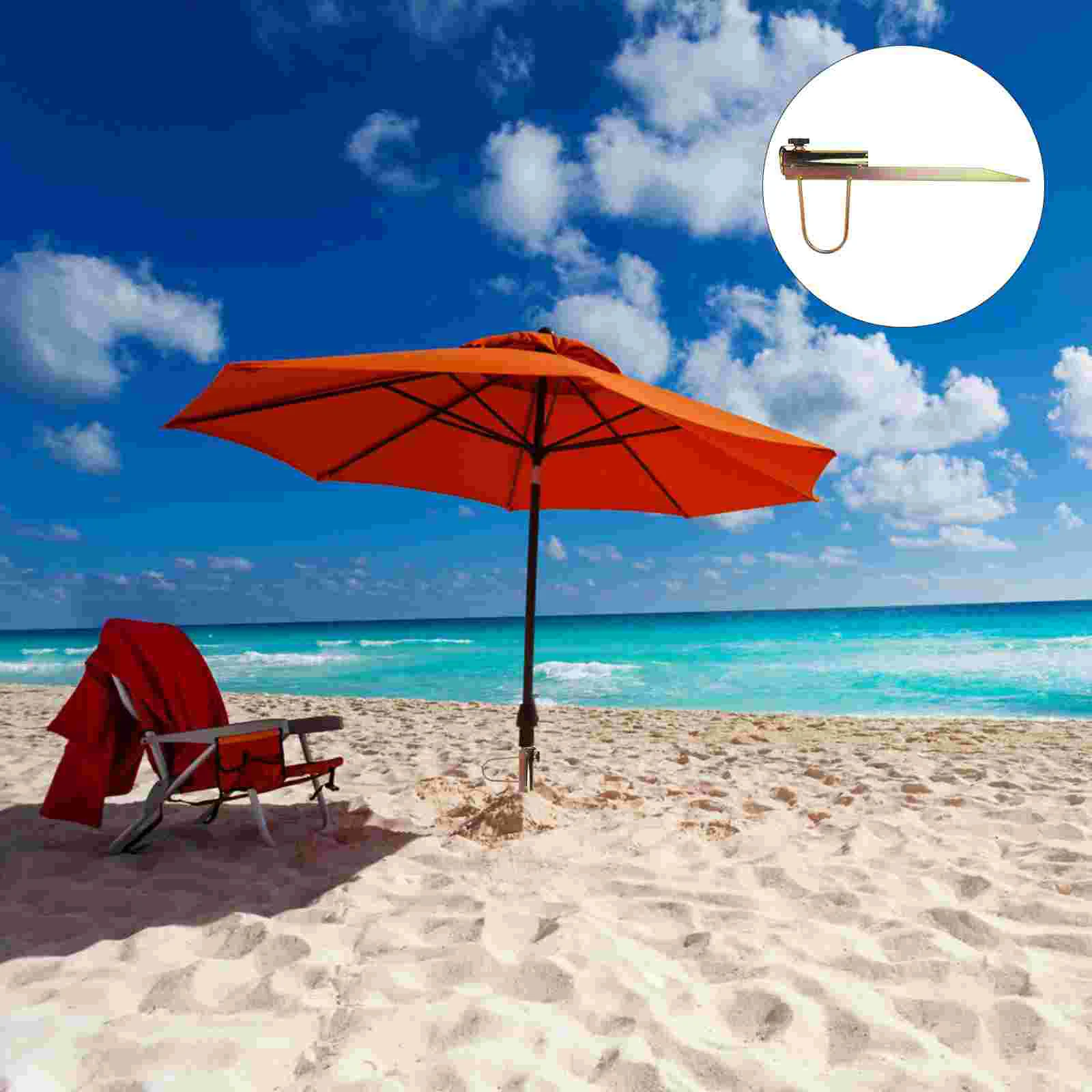 

Beach Umbrella Parasol Angle Clamp Stand Fixing Holder Support Bracket Ground Base Outdoor Metal Umbrellas