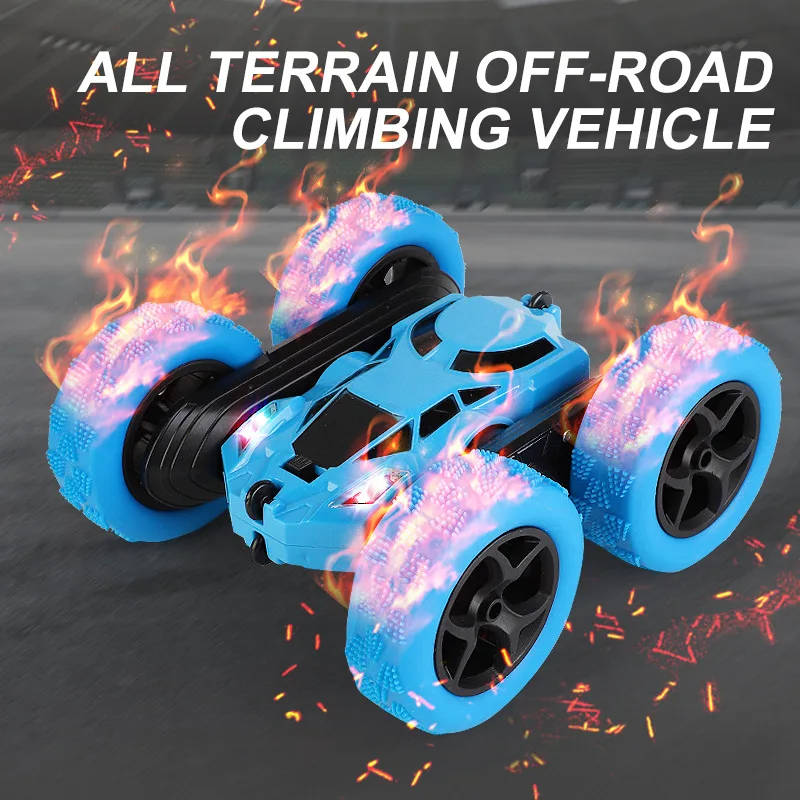2.4G Double-sided Flip Bucket Stunt Car 360 ° Swing Arm Rotation Children's Toy Car Stunt Rolling Car Toy for Boy Indoor/outdoor