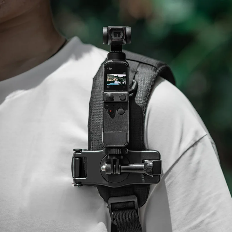 Backpack clip 360 degrees rotate firmly fixed bracket for dji pocket 2/osmo pocket / action 2  /gopro/insta360 action camera