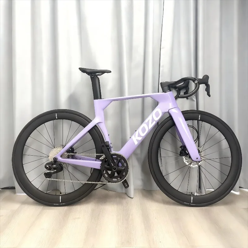 

700C 24S Carbon Fiber Aero Road Bike Hydraulic Disc Brake Racing Bicycle For Men Women Adult Road Racing Cycling Outdoor Sports