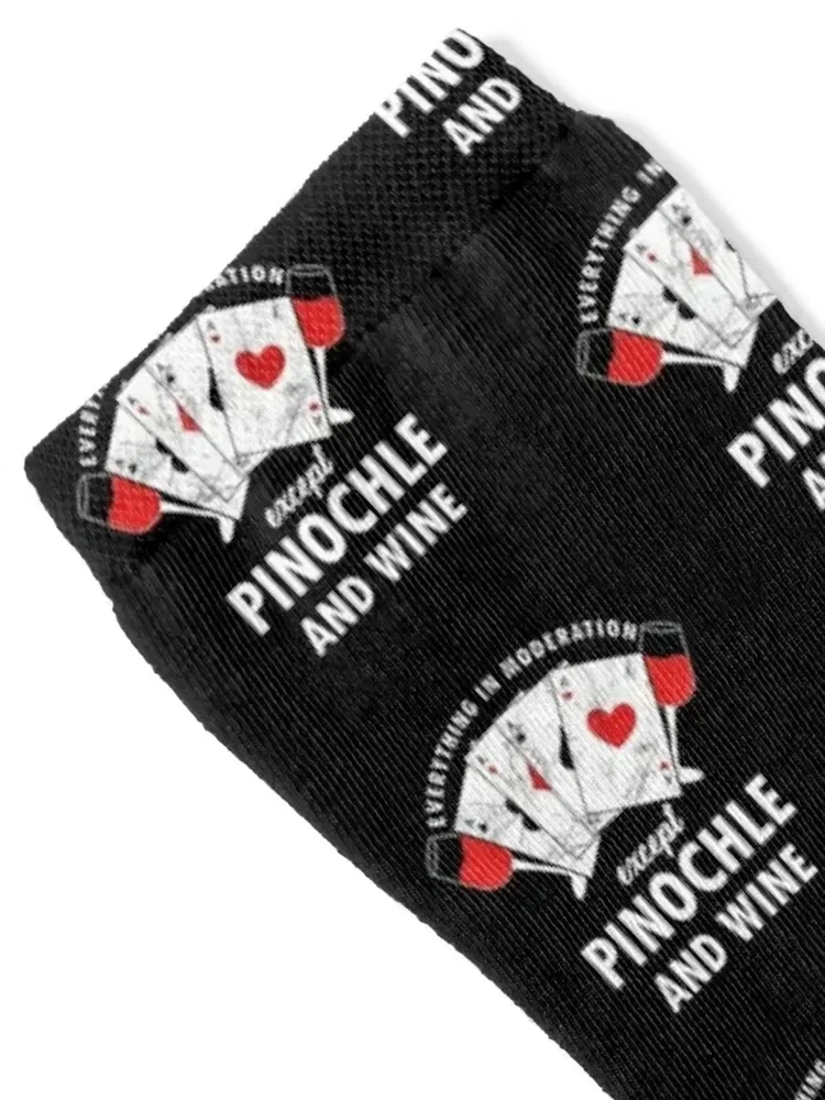 Pinochle and Wine Socks tennis man christmas stocking Socks Women's Men's