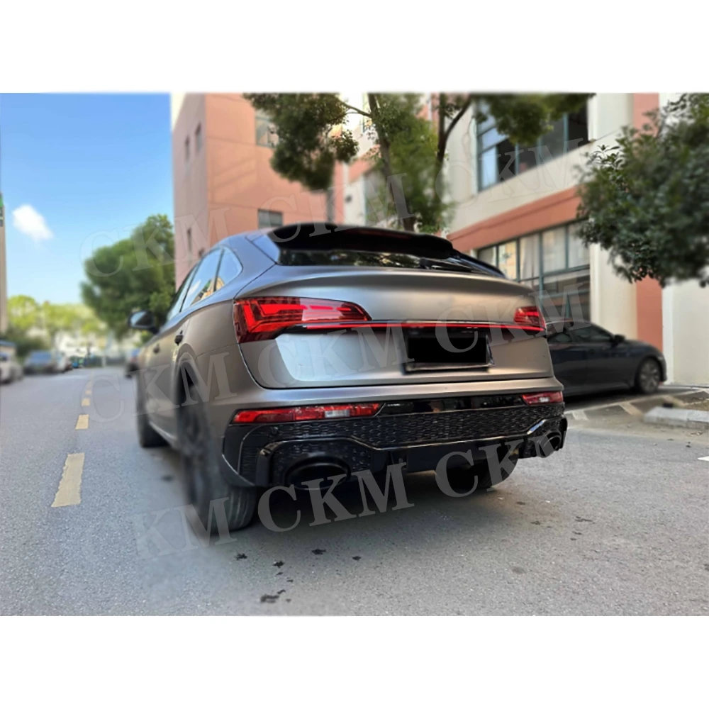 

Car Body Kits Accessories for Audi Q5 RSQ5 Sportback 2020-2023 Rear Diffuser Lip Bumper Spoiler Exhaust Pipe Tail Tips O-O