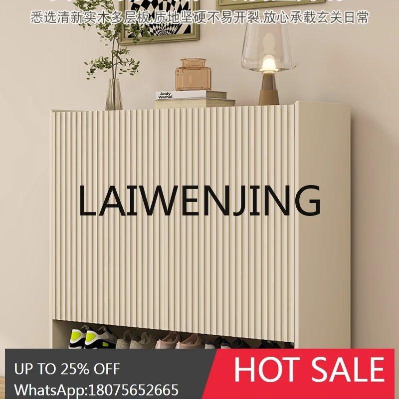 

RWJ Entrance Cabinet Integrated Cream Style Large Capacity Floor High-Grade Home-Mounted Wall Locker