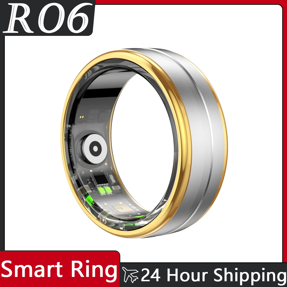 

R06 Men Women Health Monitor Smart Ring Multiple Sport Modes IP68 5ATM Waterproof Smartring Fitness Tracking Sport Ring 2024 New