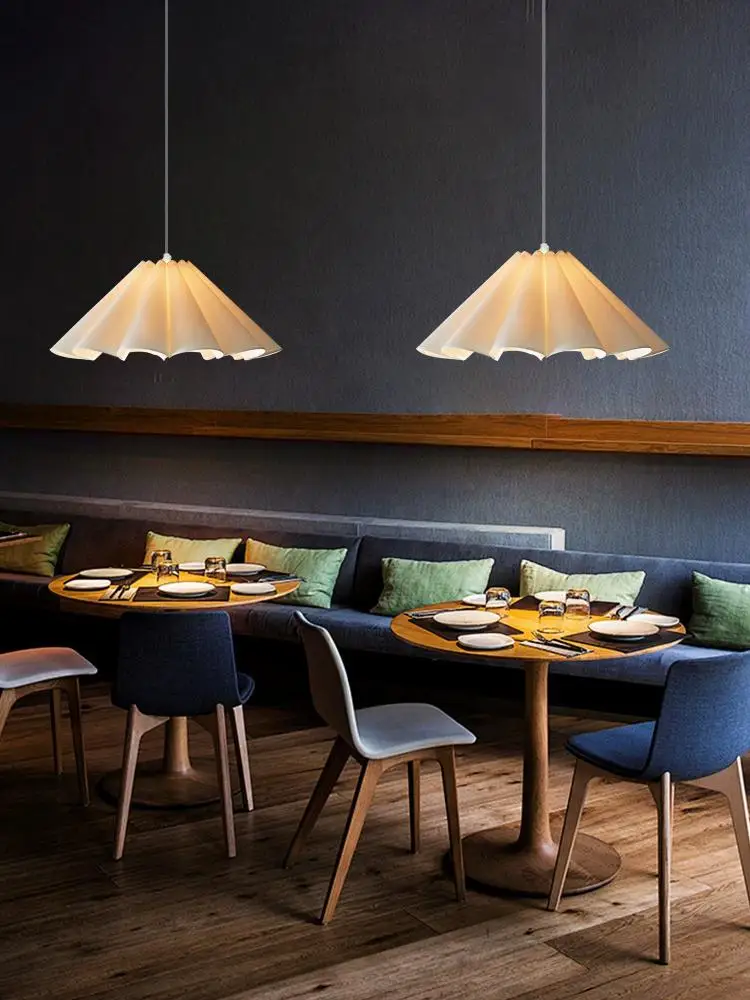 

Nordic Minimalist Fabric Led Chandelier French Dining Room Kitchen Pendant Lamp Home Decoration Lighting Bedroom Lustre Light