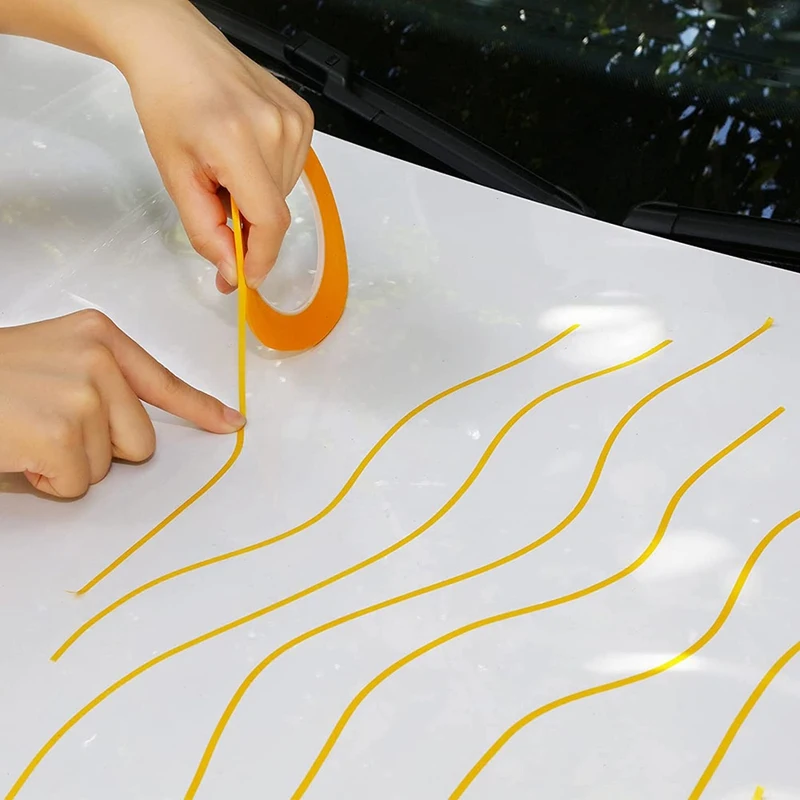 6 Rolls Fine Line Tape 1/16,7/10,1/8,1/4,1/2,3/4 Inch X 55Yard, Fineline Masking Tape, Painters Automotive Masking Tape