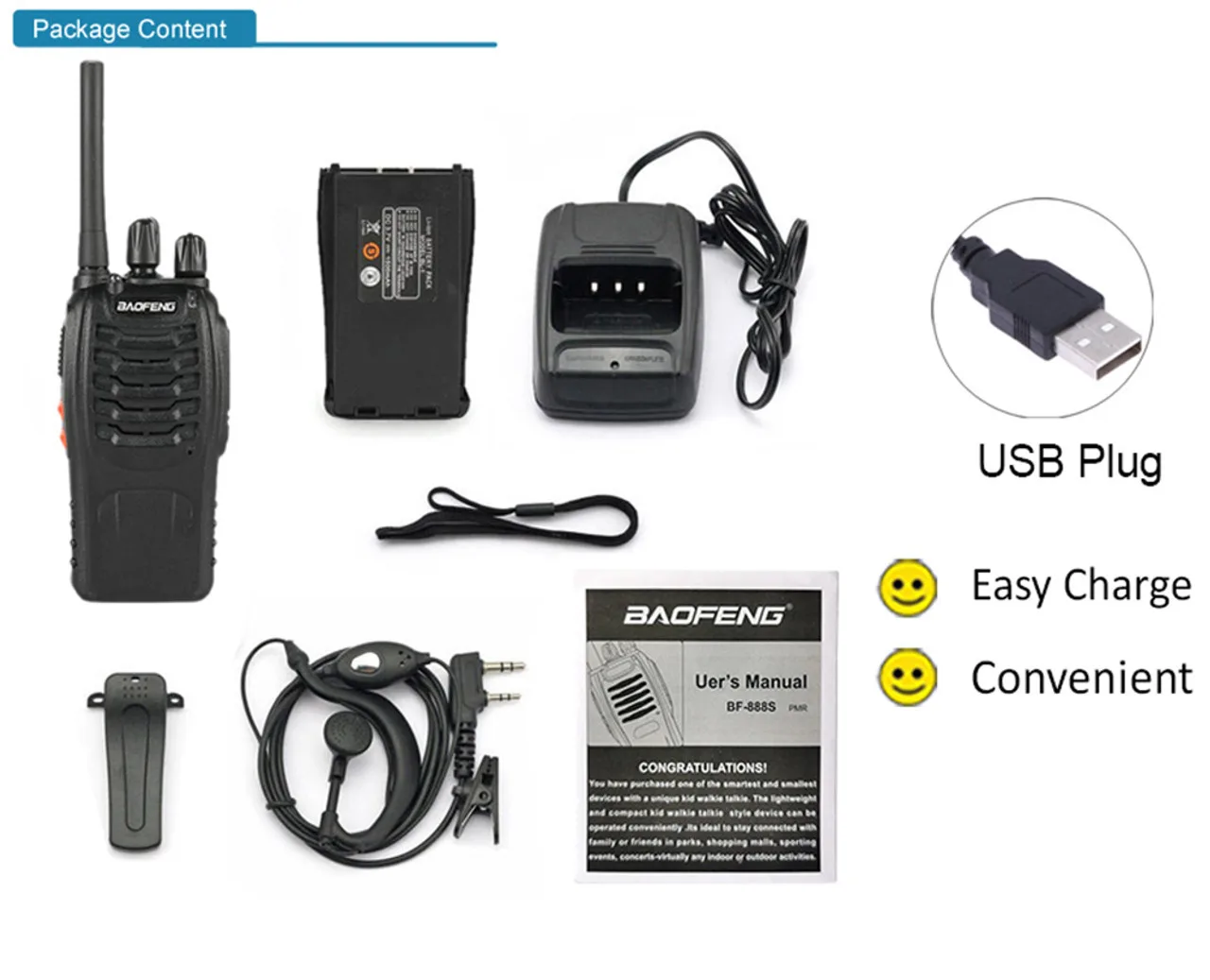 1-10 шт. Baofeng BF-888S PMR446/Baofeng BF-88E PMR446 обновленная версия 888S без лицензии двухсторонняя рация