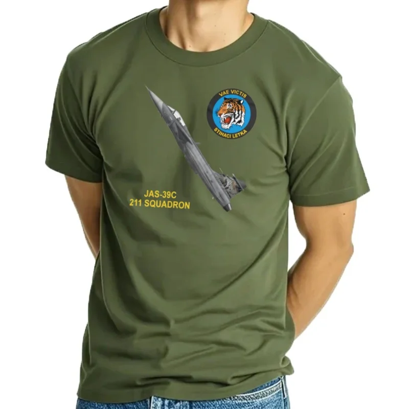 Saab JAS-39 Gripen Multi-rôle Fighter NTM 2009 Camiseta 100% Coton O-cou Manches Courtes Été Casual Hommes Camiseta Taille S-3XL