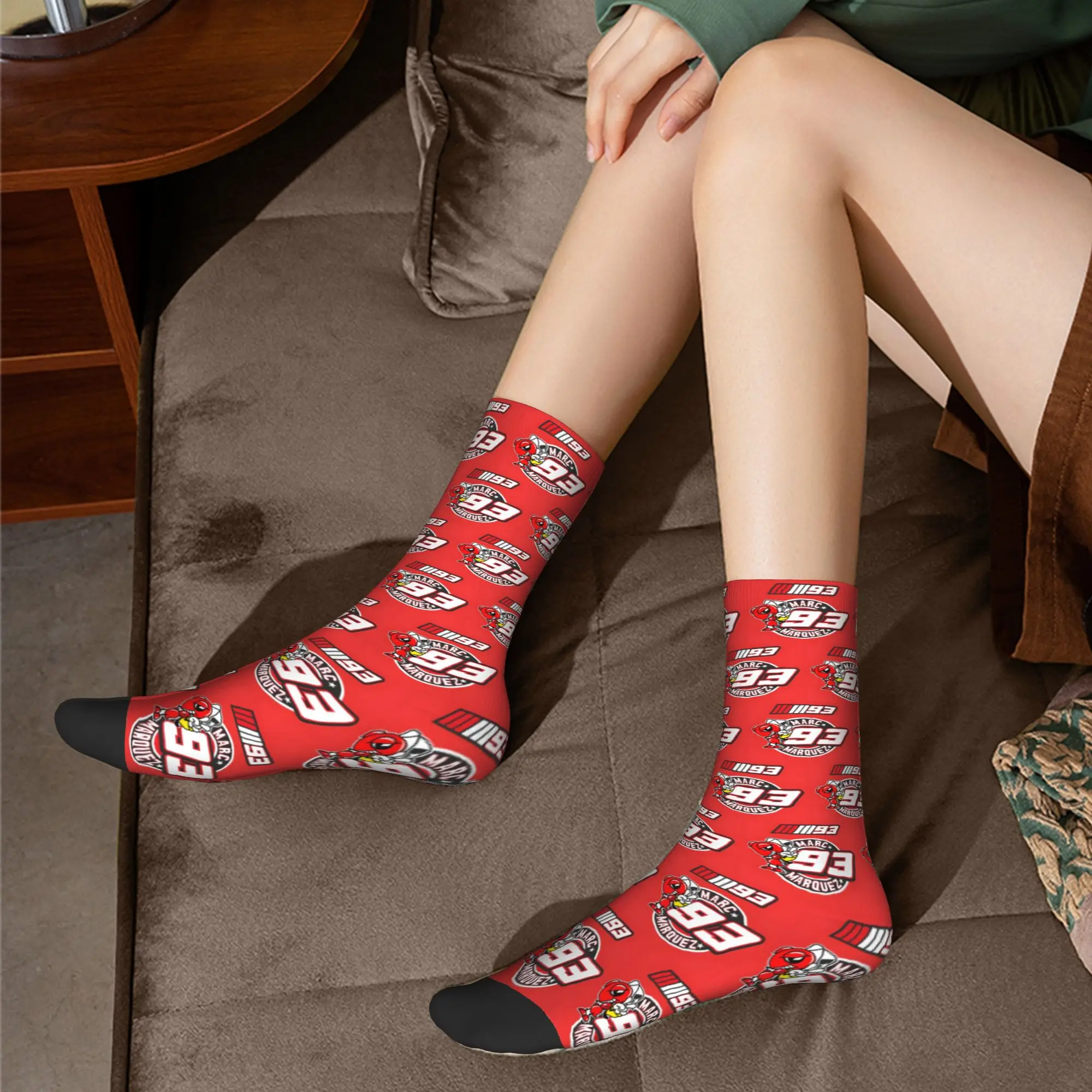 Custom M-Marcs Dress Socks Mens Womens Warm Fashion Baby Alien Cool Red Ant Motorcycle M-Marcs 93 Sports Crew Socks