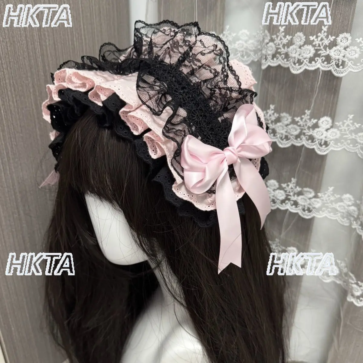 Original Lolita French Elegant Headband Lolita Sweet Soft Girl Hairpin Clips Lace Headwear Lolita Cos Y2K Girls Hair Accessories