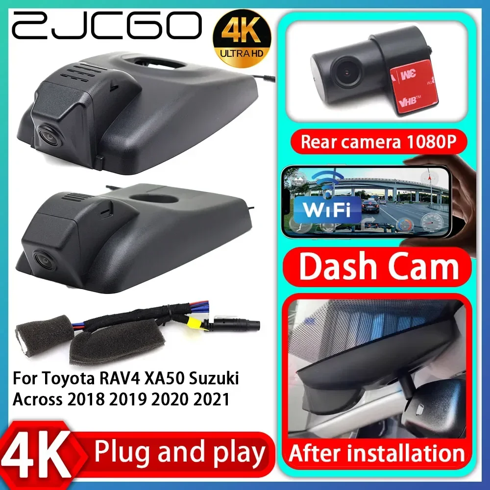 ZJCGO UHD 4K 2160P Plug and Play DVR Dash Cam Video Recorder for Toyota RAV4 XA50 Suzuki Across 2018 2019 2020 2021