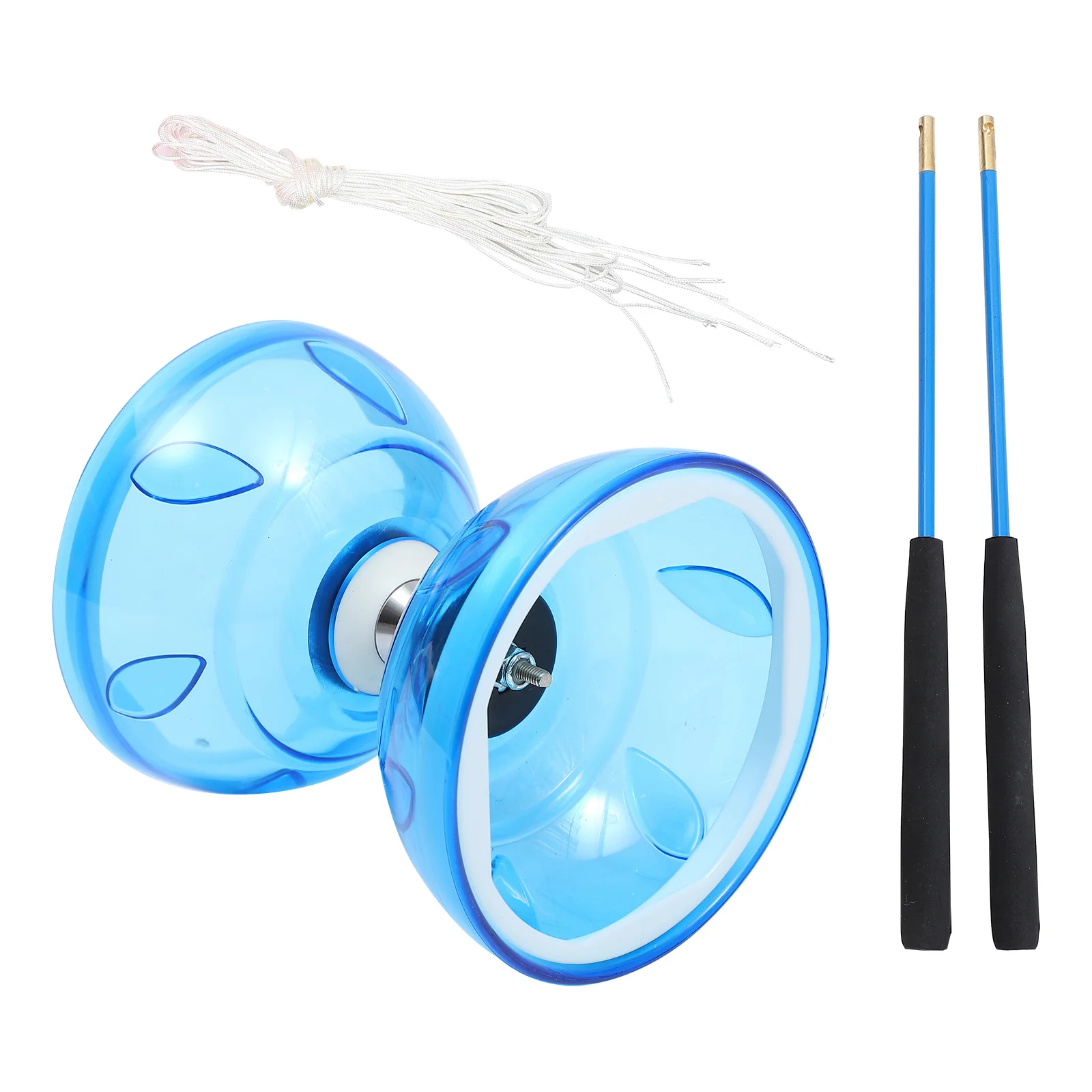 Kids Toys Double-headed Diabolo Juggling Classic Bearing 1480X1250X1250CM Blue Child Elderly