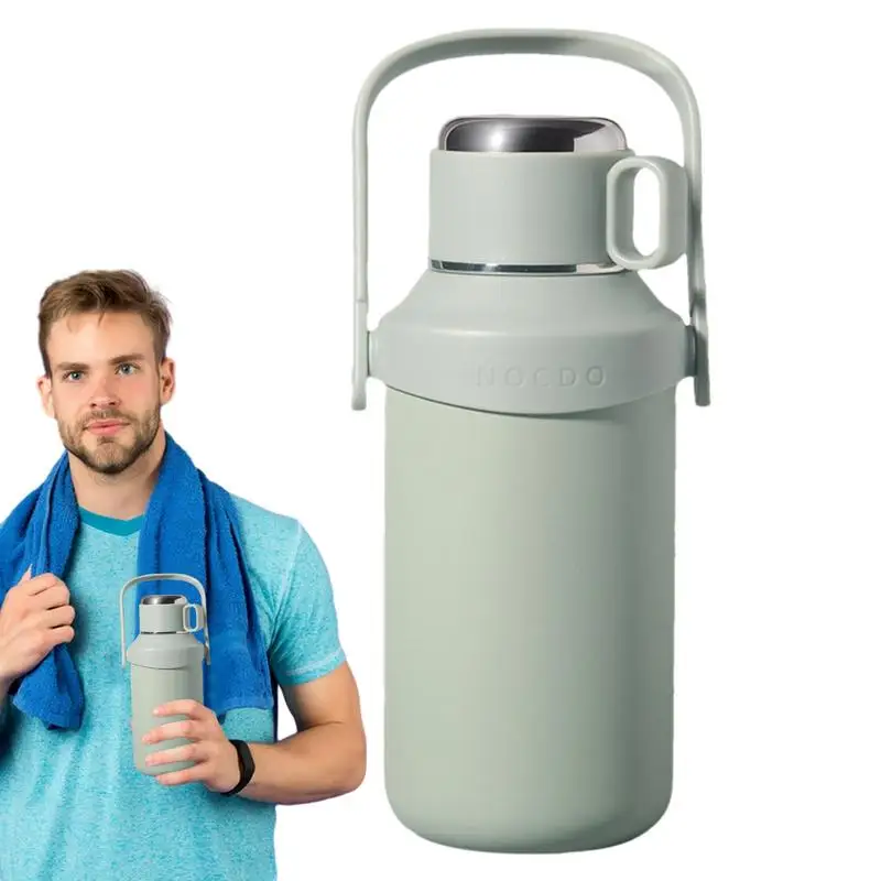 

Insulated Bottle Travel Insulated Cup Large Capacity Double-Wall Vacuum Stainless Steel Insulated Jug Handheld Drinking Bottle