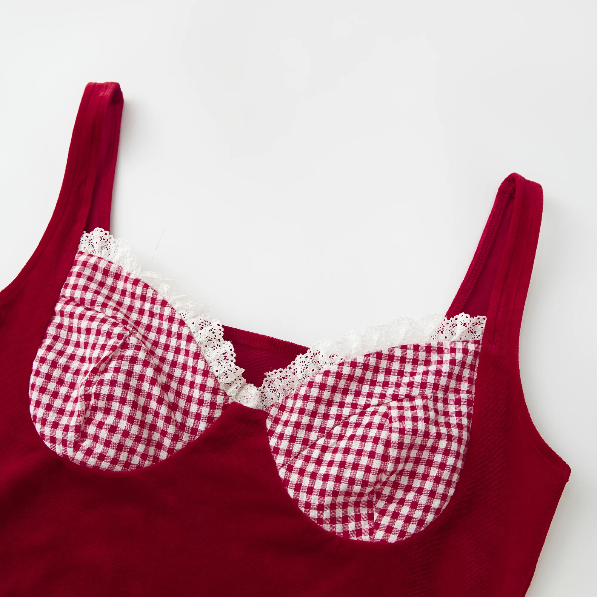 

Women s Halloween Costume Sleeveless Plaid Patchwork Romper with Cloak and Matching Accessories for Cosplay