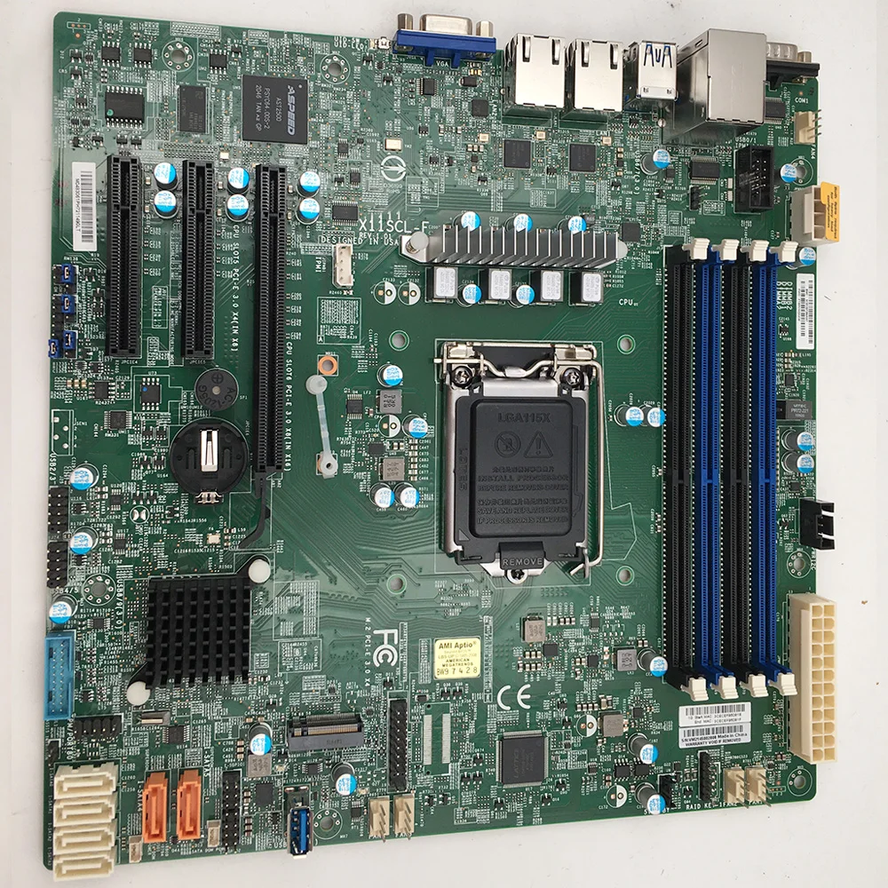 Server Motherboard For Supermicro Single-channel C242 Chip LGA 1151 X11SCL-F