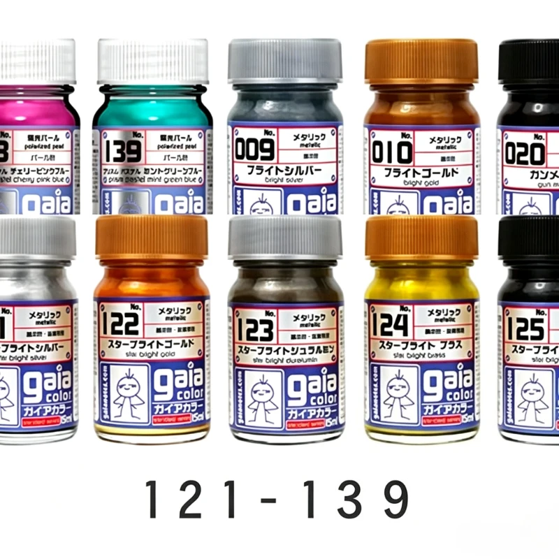 Tamiya Model Paint Set - طلاء معدني زيتي ملون من GAIA،