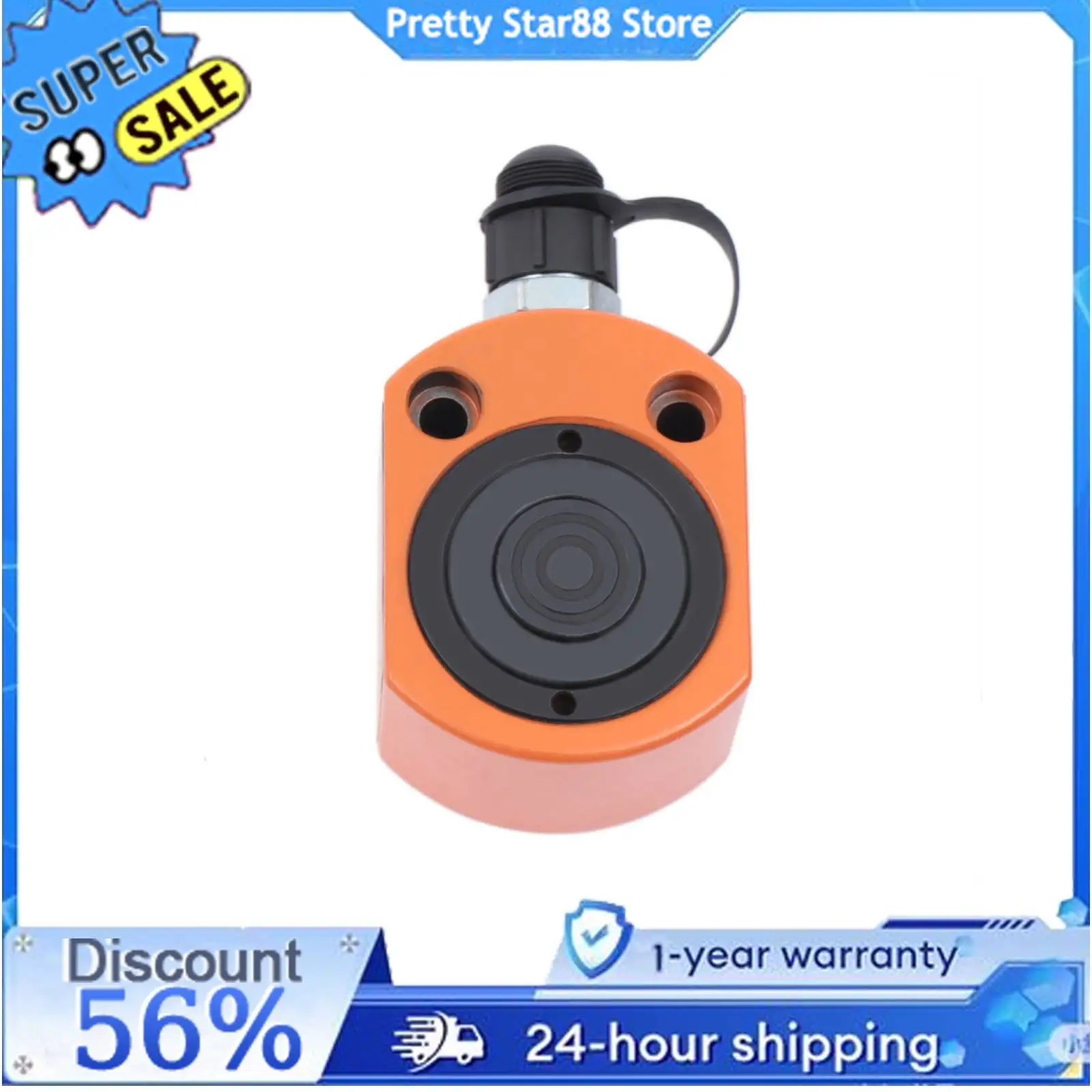 20T Hydraulic Cylinder Jack Mini Hydraulic Ram Multi-Acting Low Profile Lifting Cylinders Dustproof for Machinery Shipbuilding