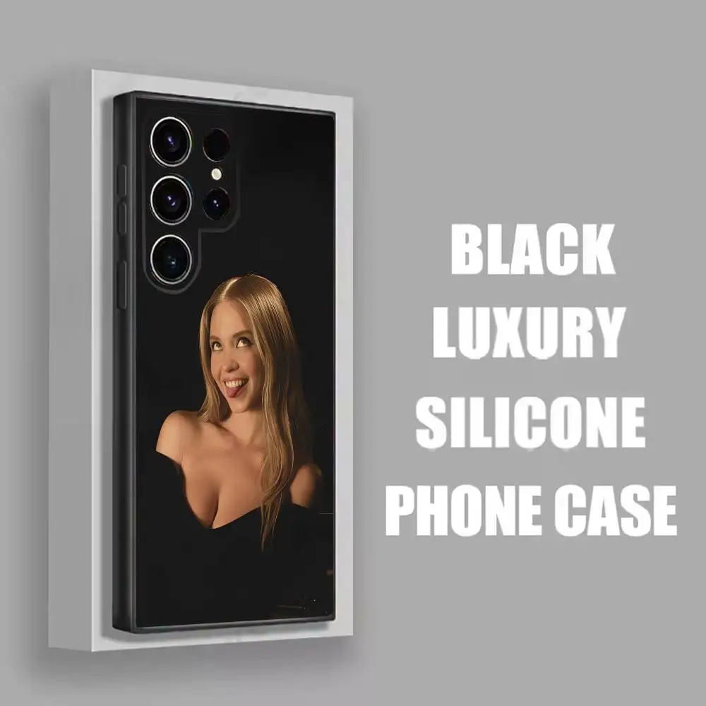 حافظة هاتف S-Sidney Sweeney لهاتف سامسونج S25، S24، S21، S22، S23، S30، Ultra، S20، Plus، Fe، Lite، 5G غطاء أسود #4