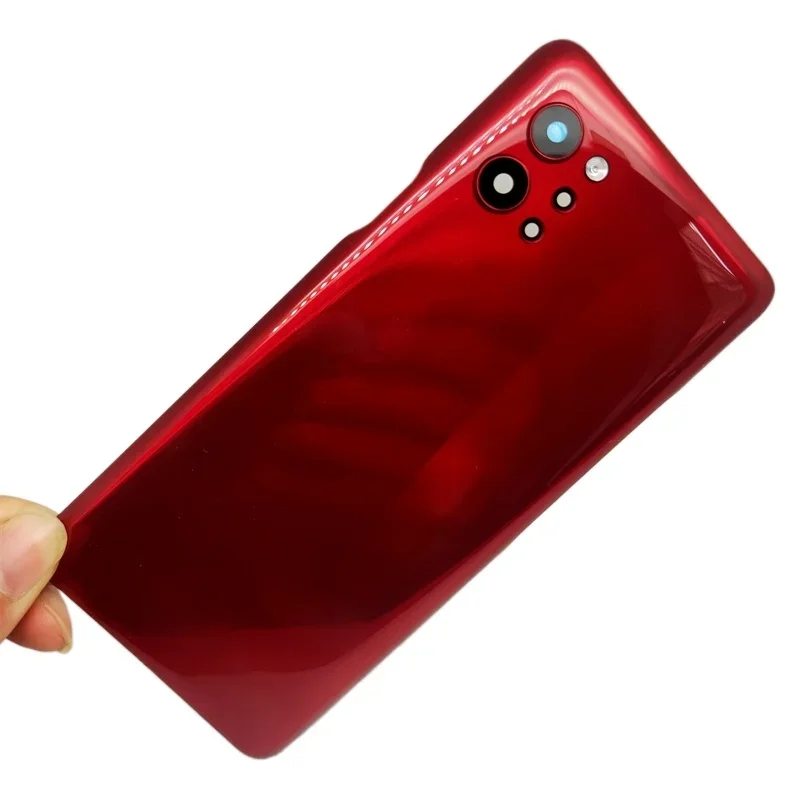 Para LG Q92 5G Cubierta de Batería Trasera Carcasa Trasera Piezas de Reparación con Marco de Cámara y Lente 3