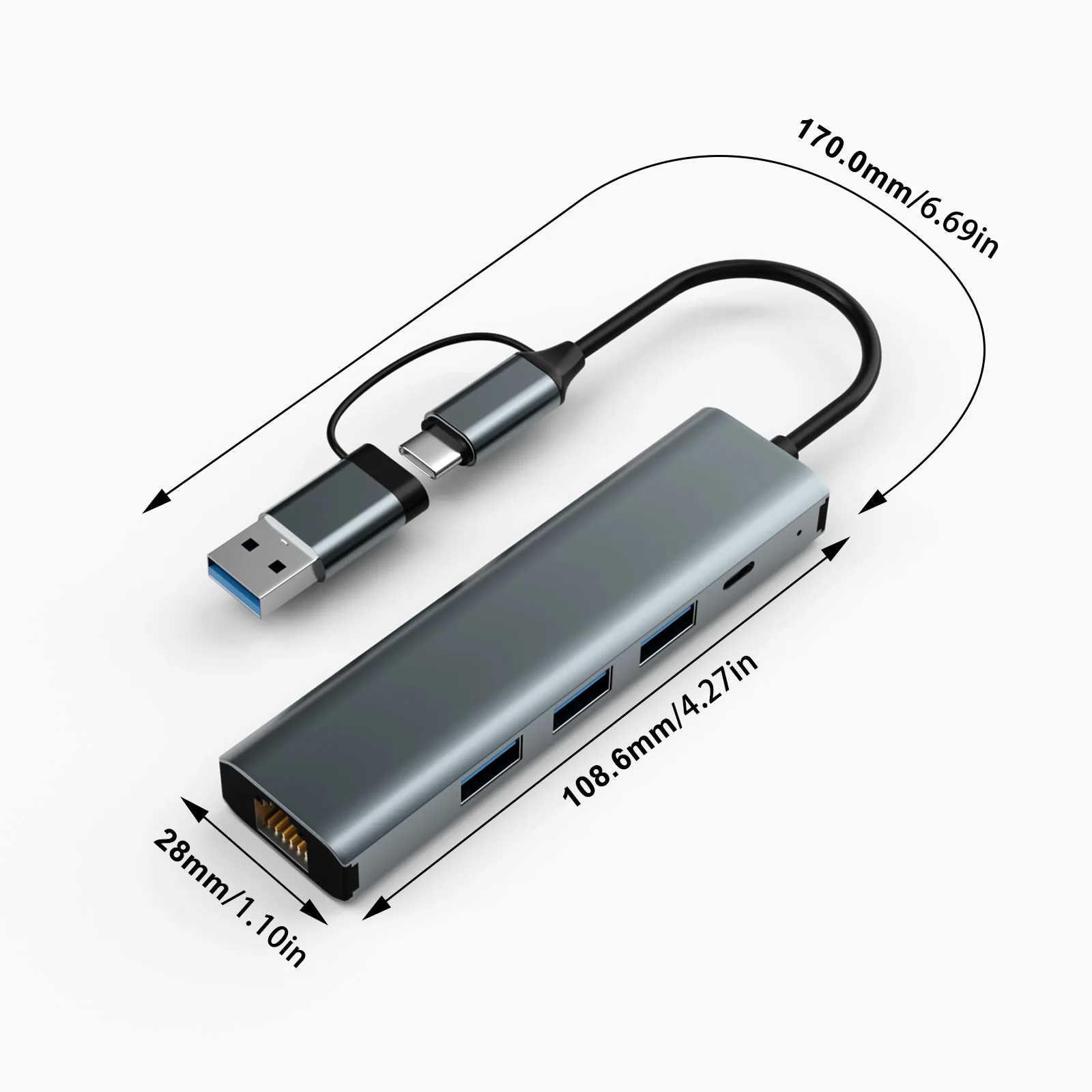 1000Mbps Ethernet Adapter USB 3.0 Type C to RJ45 Network Card for Nintendo Switch PC Laptop TV Box Internet USB Lan