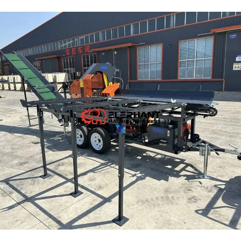 30ton Petrol Wood Splitting Machine Joystick Fully Automatic Firewood Splitting Petrol
